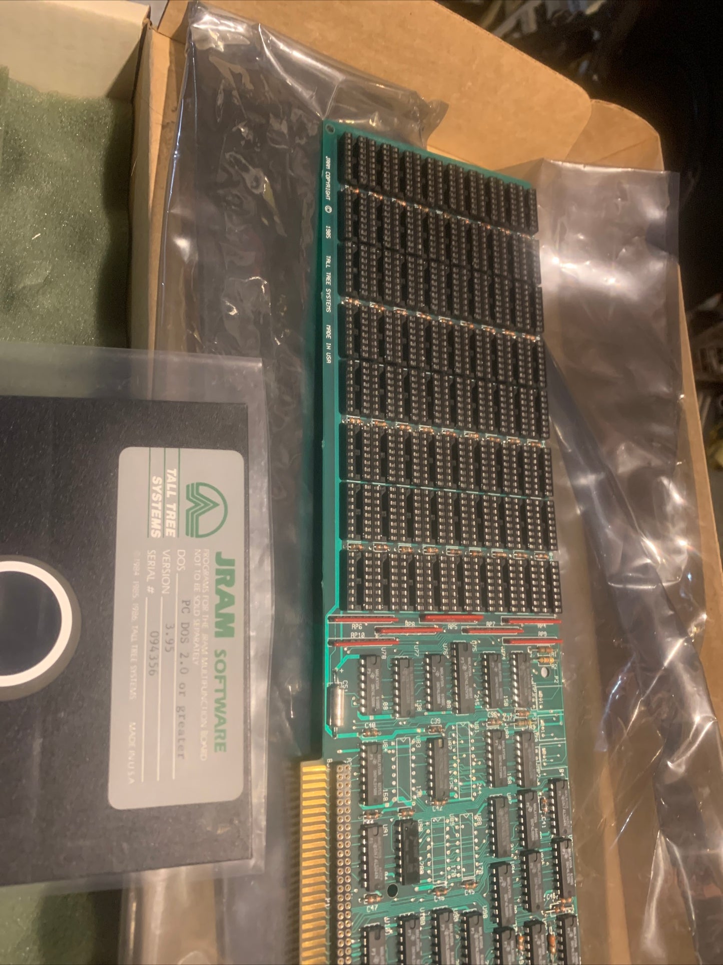 Expanded Memory Board For IBM, Pc, XT & Compatibles Tall Tree Systems Jram 2 Nos.  Brand new and unpopulated